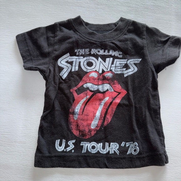 the Rolling Stones Other - The Rolling Stones Black and Red Kids Tee